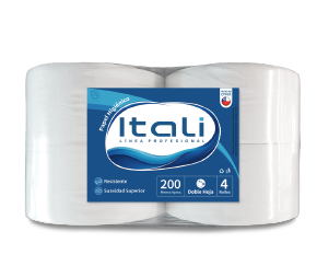 Papel Higiénico Itali 200 metros, 4 rollos