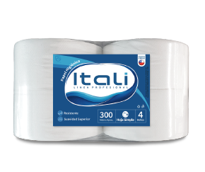 Toallas de Papel Itali 300 metros, 4 rollos