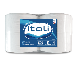 Papel Higiénico Itali 500 metros, 4 rollos