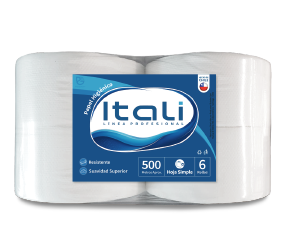 Papel Higiénico Itali 500 metros, 6 rollos