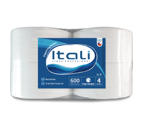 Papel Higiénico Itali 600 metros, 4 rollos