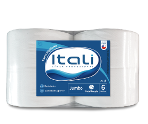 Papel Higiénico Itali, Jumbo, 6 rollos